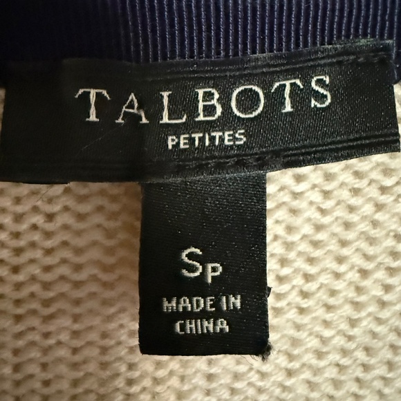 Talbots Lambswool Blend Multi Color Stripes Open Front Cardigan Size Small - Picture 8 of 9